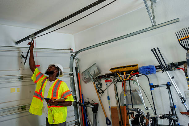 Professional Garage Door Roller Replacement technician working in Huron, OH